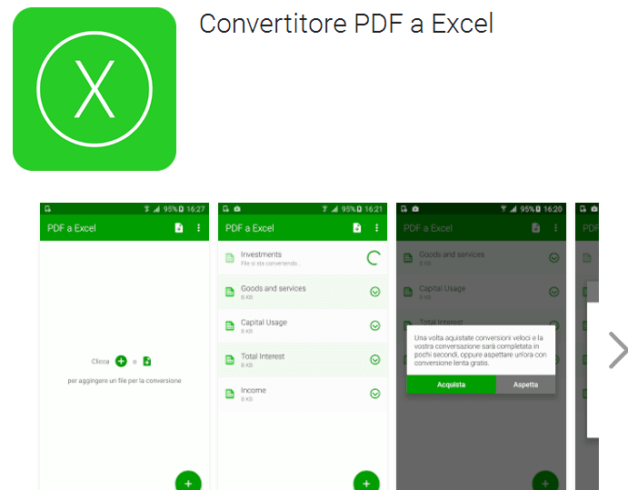 Convert PDF file Into Excel in Android Mobile