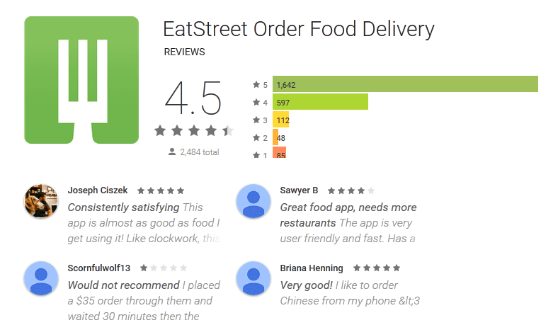 Famous food delivery app
