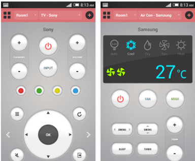 Smart free IR universal remote control app for Android